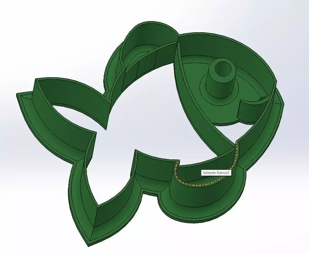 Happy fish cookie cutter 3D print model