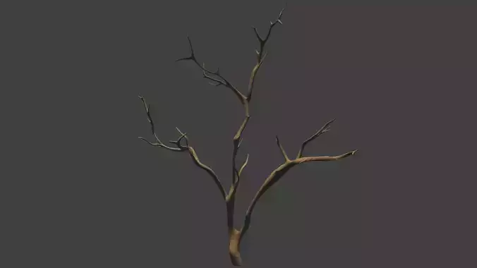 Branch tree Low-poly 3D model