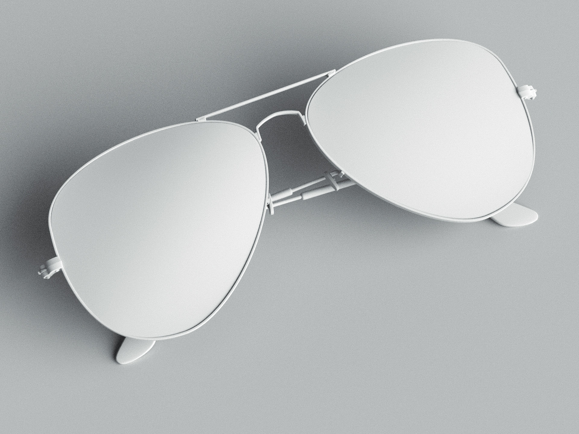 Ray-Ban Aviator sunglasses 3D model 3D model_10