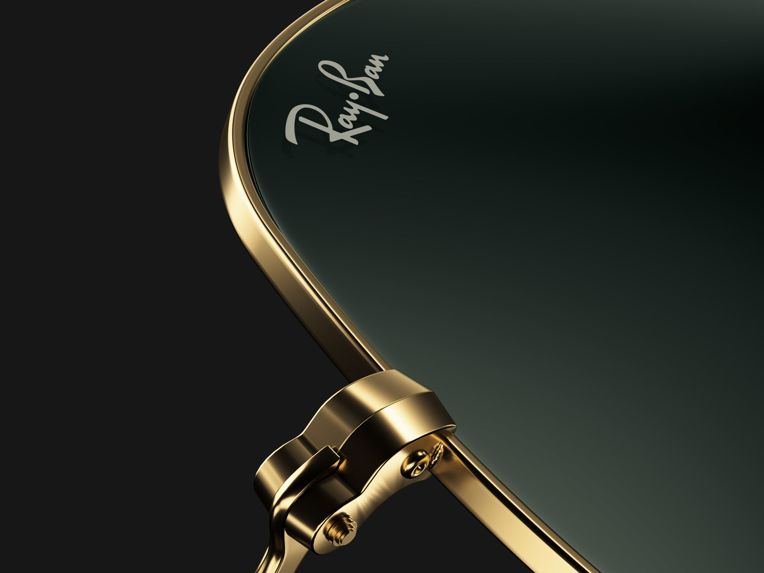 Ray-Ban Aviator sunglasses 3D model 3D model_4