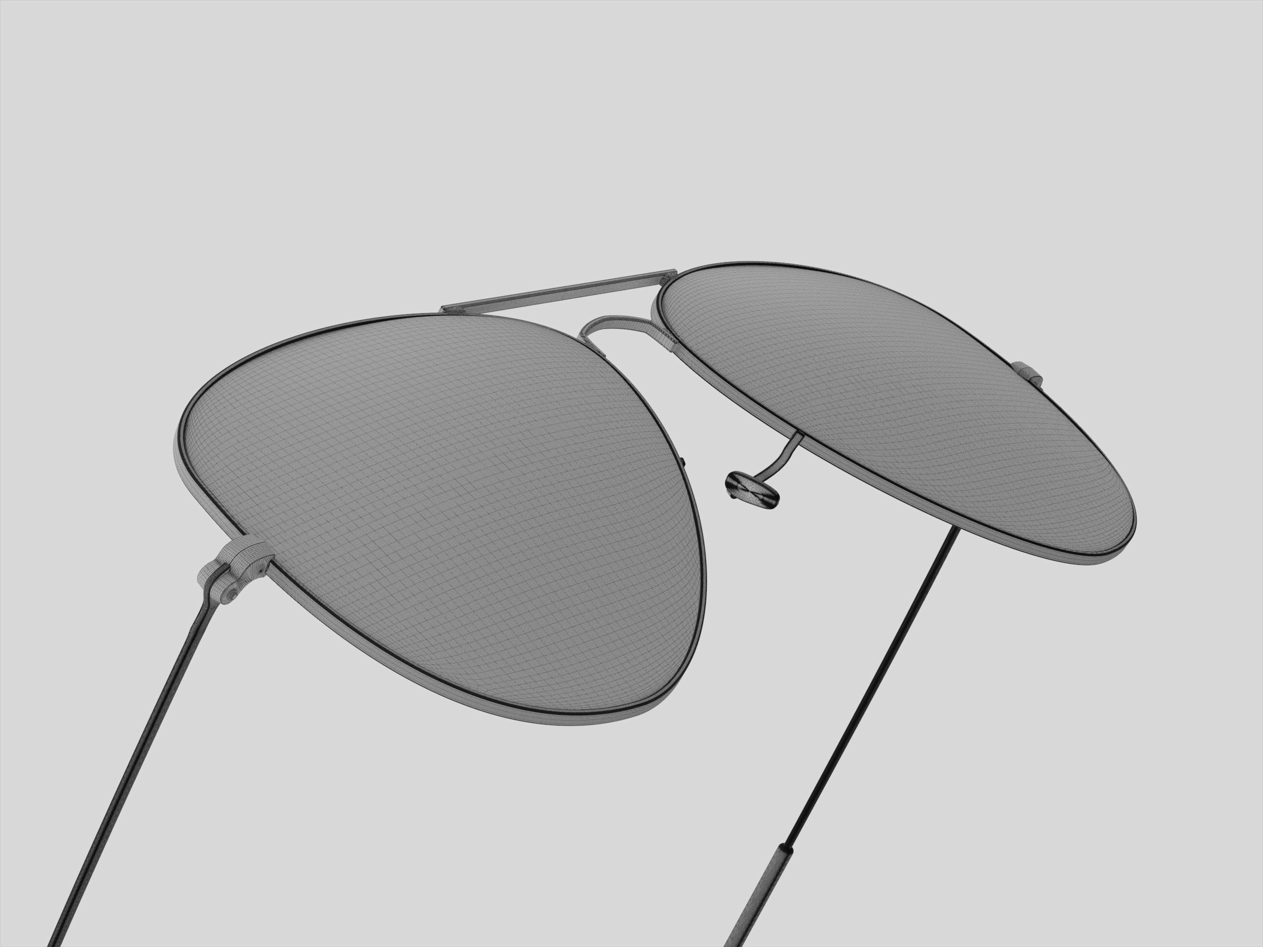 Ray-Ban Aviator sunglasses 3D model 3D model_13