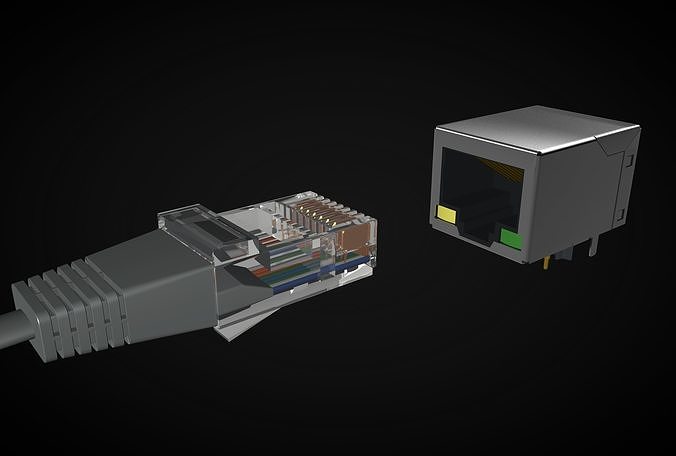  Connector RJ45  3D model