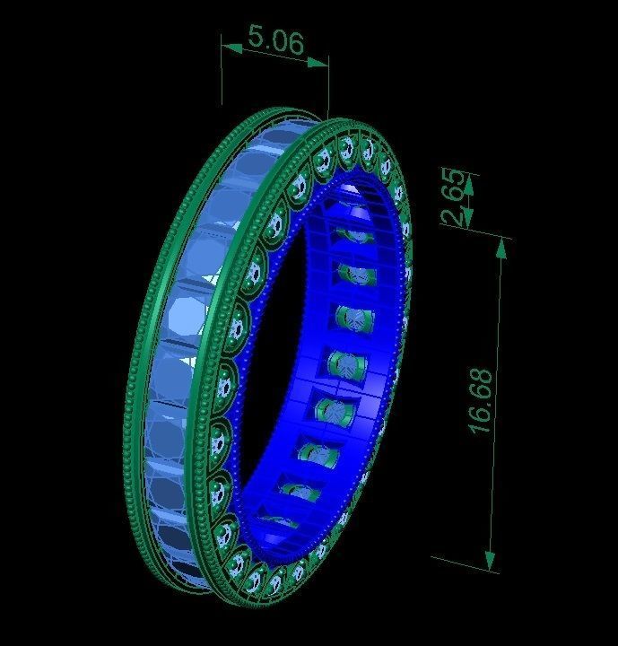 fashion ring 3D print model_4