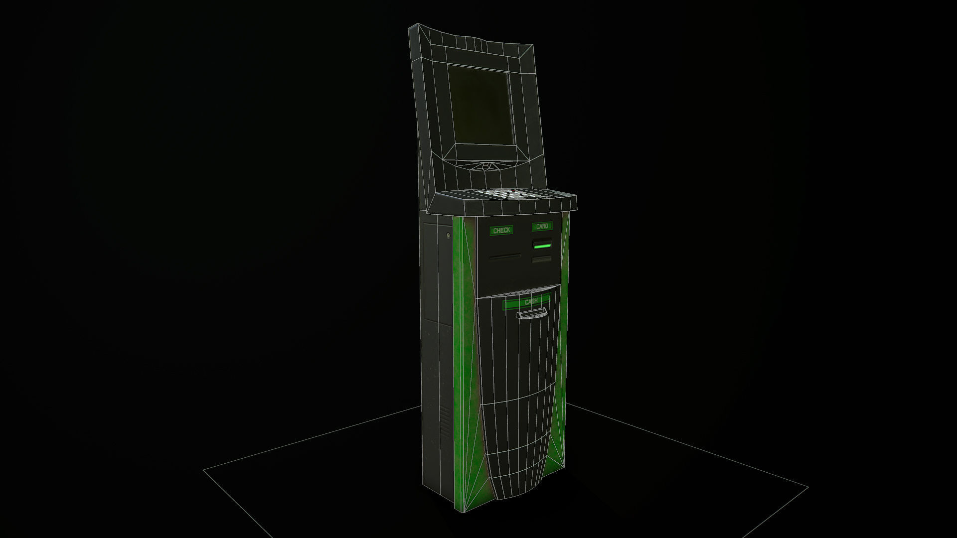Cash Terminal 01 Low-poly 3D model_5