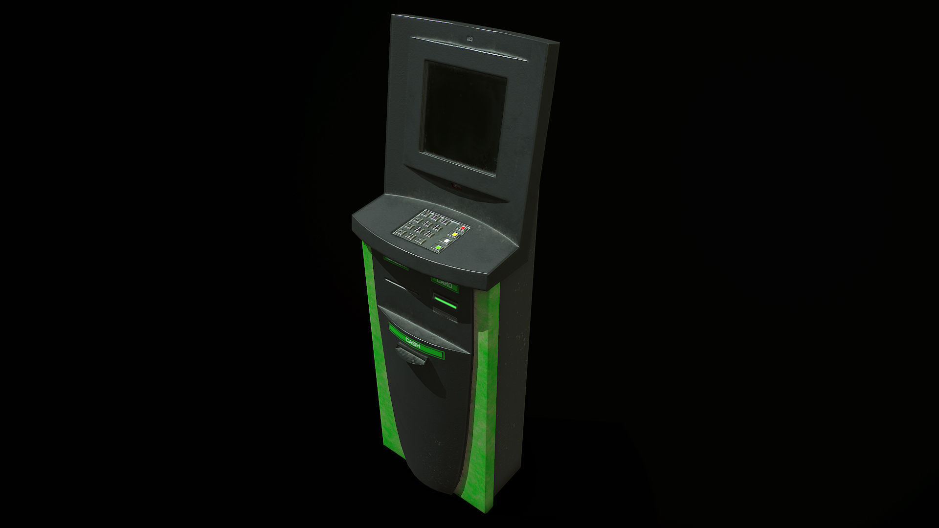 Cash Terminal 01 Low-poly 3D model_7