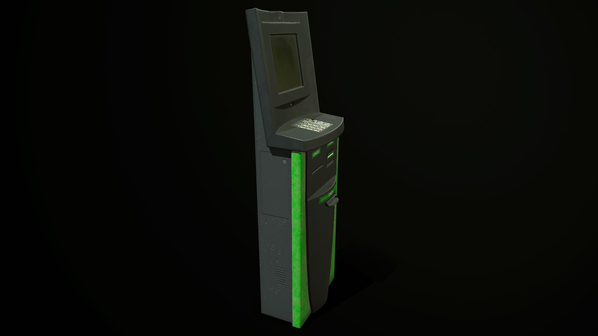 Cash Terminal 01 Low-poly 3D model_1