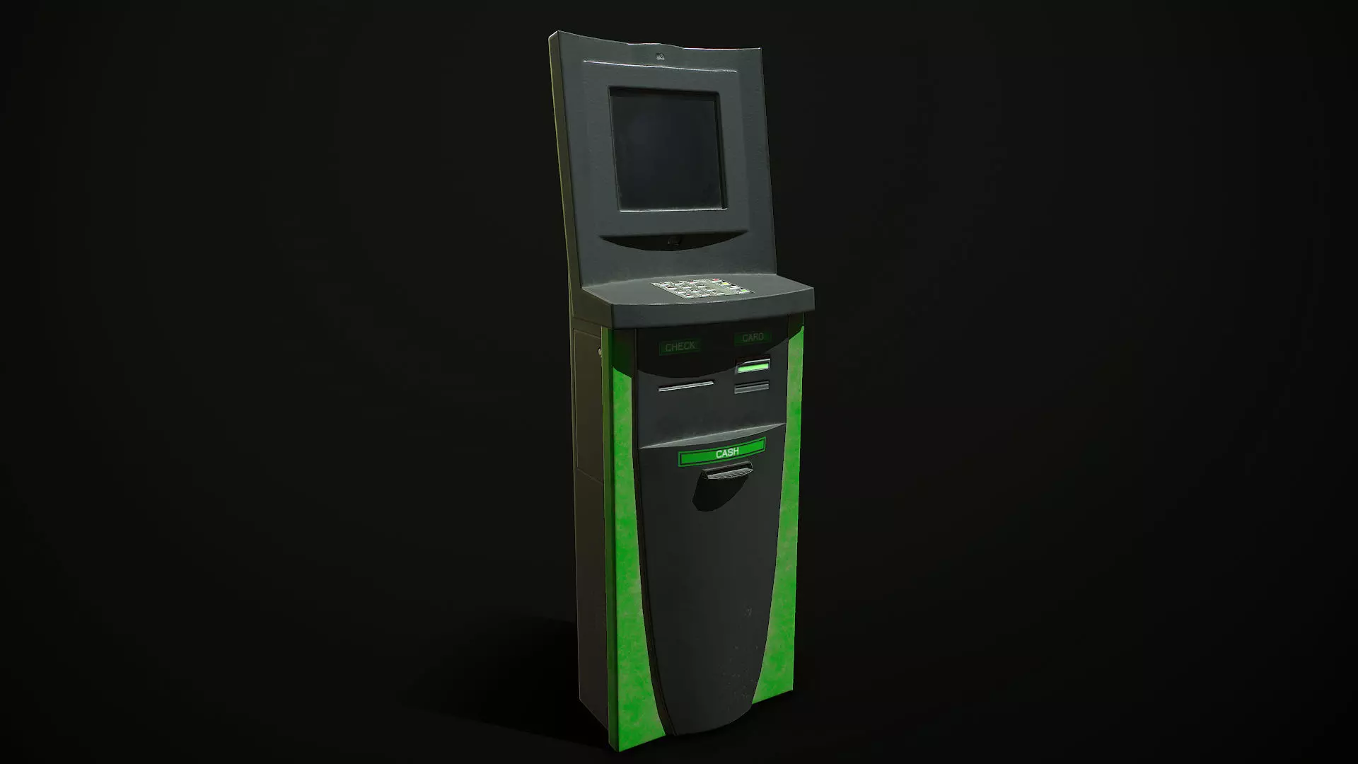 Cash Terminal 01 Low-poly 3D model_0