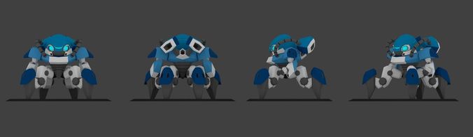 Super Mecha 16 - Chrast of Code Name CR413 Low-poly 3D model