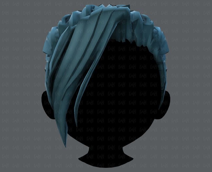 3D Hair style for boy V36 Low-poly 3D model_17