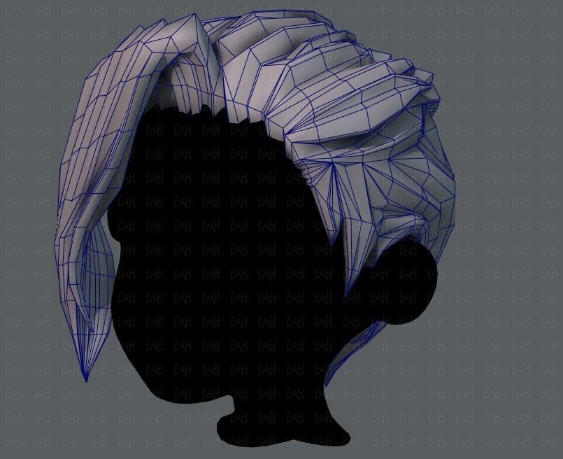 3D Hair style for boy V36 Low-poly 3D model_32