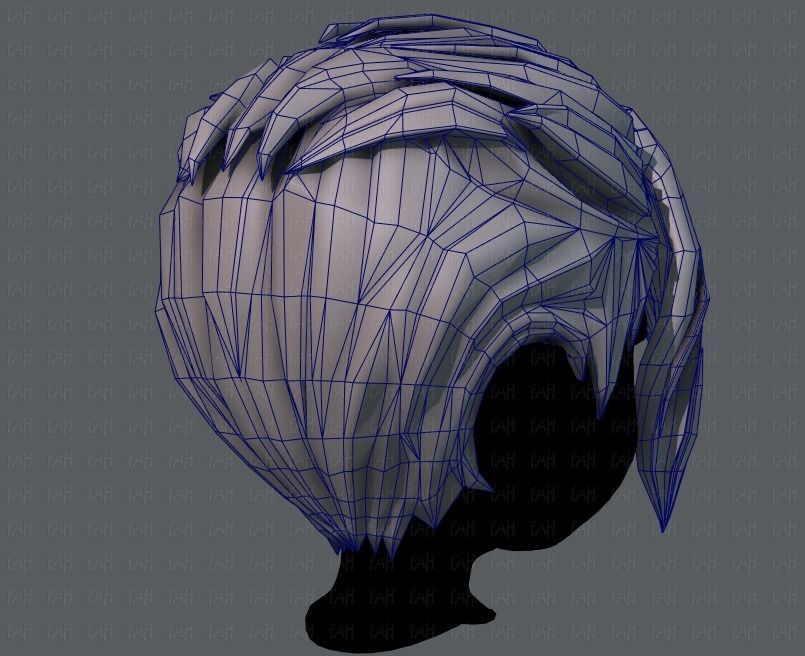 3D Hair style for boy V36 Low-poly 3D model_28
