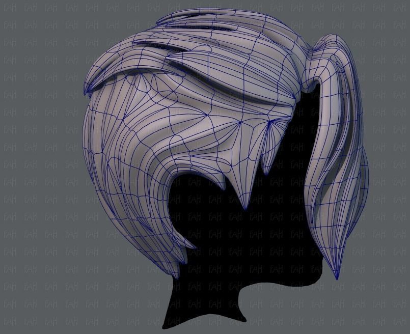 3D Hair style for boy V36 Low-poly 3D model_11