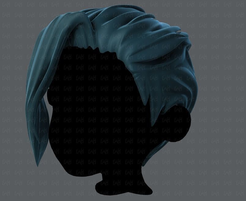 3D Hair style for boy V36 Low-poly 3D model_8