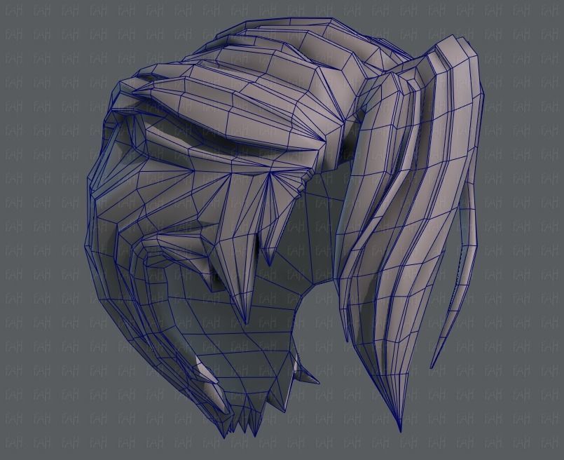 3D Hair style for boy V36 Low-poly 3D model_44