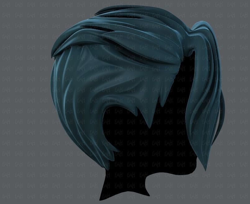3D Hair style for boy V36 Low-poly 3D model_3
