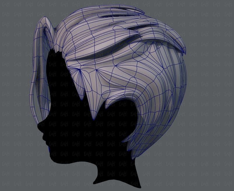 3D Hair style for boy V36 Low-poly 3D model_15