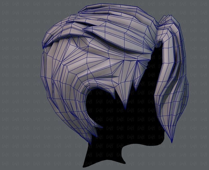 3D Hair style for boy V36 Low-poly 3D model_27
