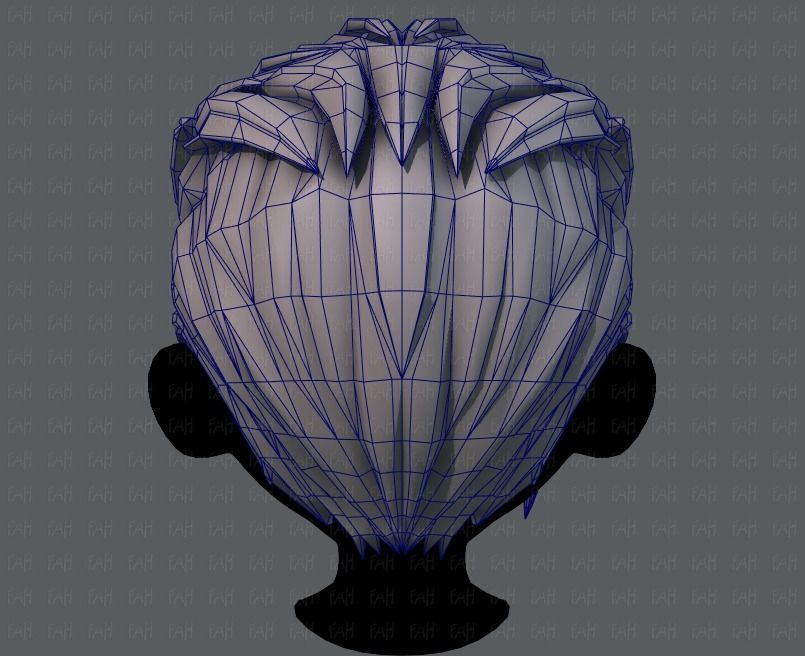 3D Hair style for boy V36 Low-poly 3D model_29