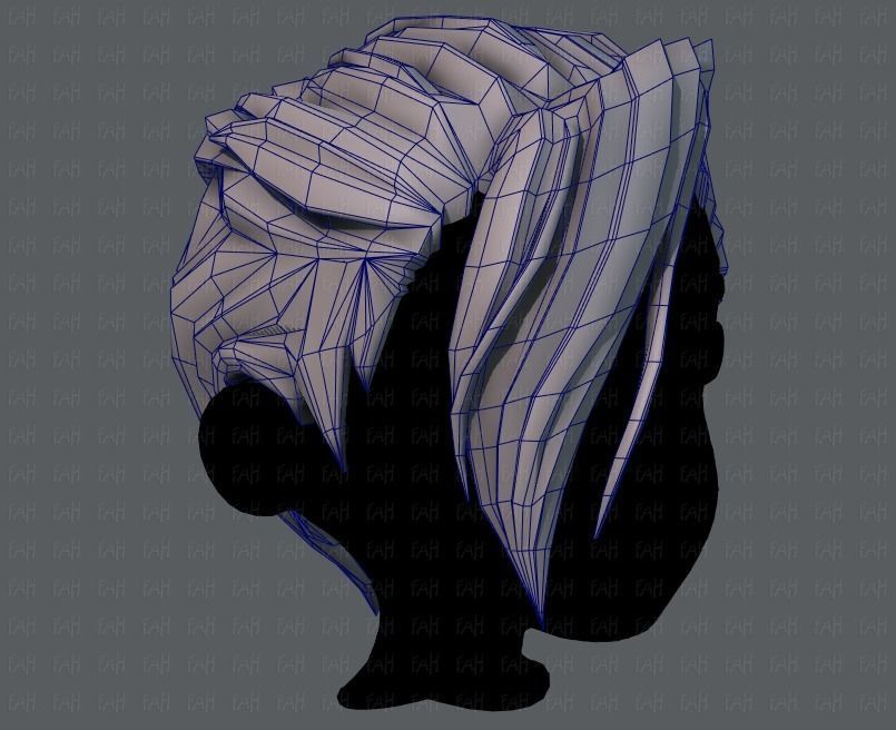 3D Hair style for boy V36 Low-poly 3D model_26