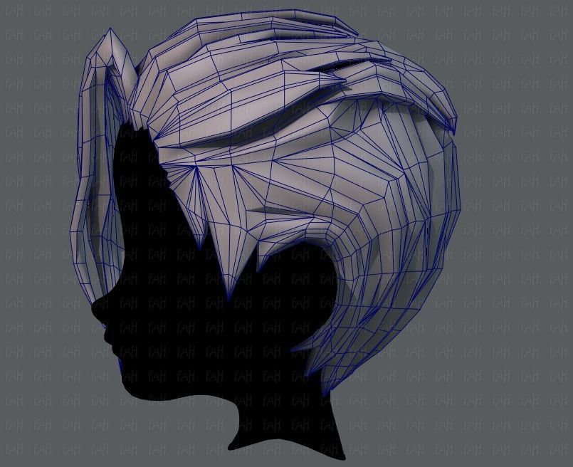 3D Hair style for boy V36 Low-poly 3D model_31