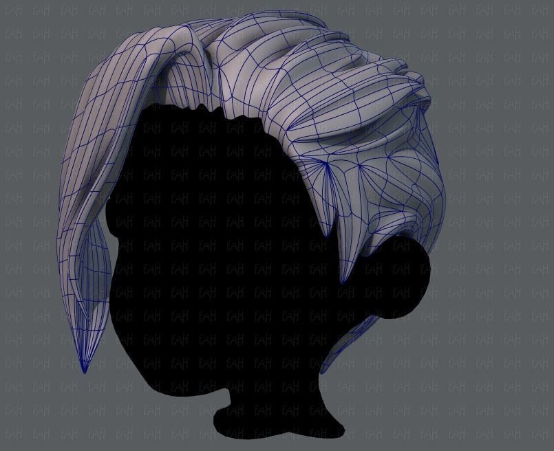 3D Hair style for boy V36 Low-poly 3D model_16