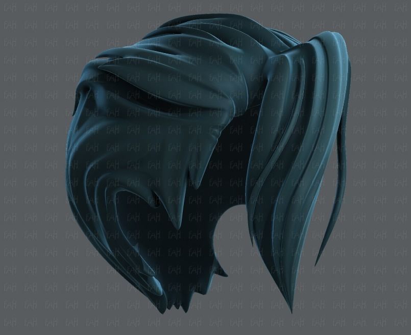 3D Hair style for boy V36 Low-poly 3D model_41