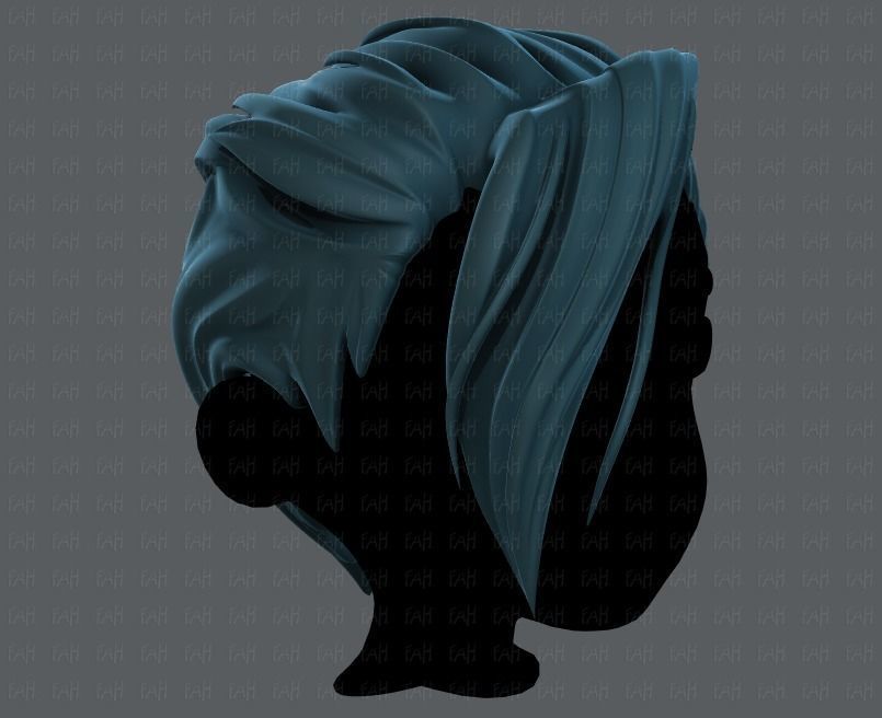 3D Hair style for boy V36 Low-poly 3D model_2