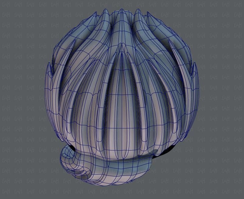 3D Hair style for boy V36 Low-poly 3D model_34