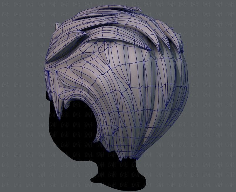 3D Hair style for boy V36 Low-poly 3D model_14