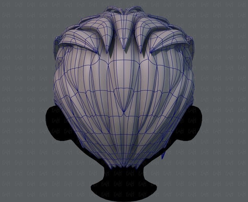 3D Hair style for boy V36 Low-poly 3D model_13