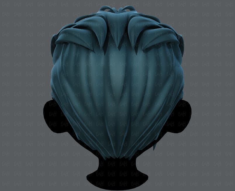 3D Hair style for boy V36 Low-poly 3D model_5