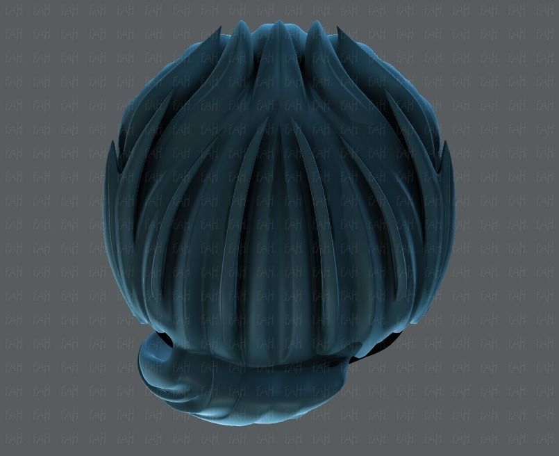 3D Hair style for boy V36 Low-poly 3D model_33