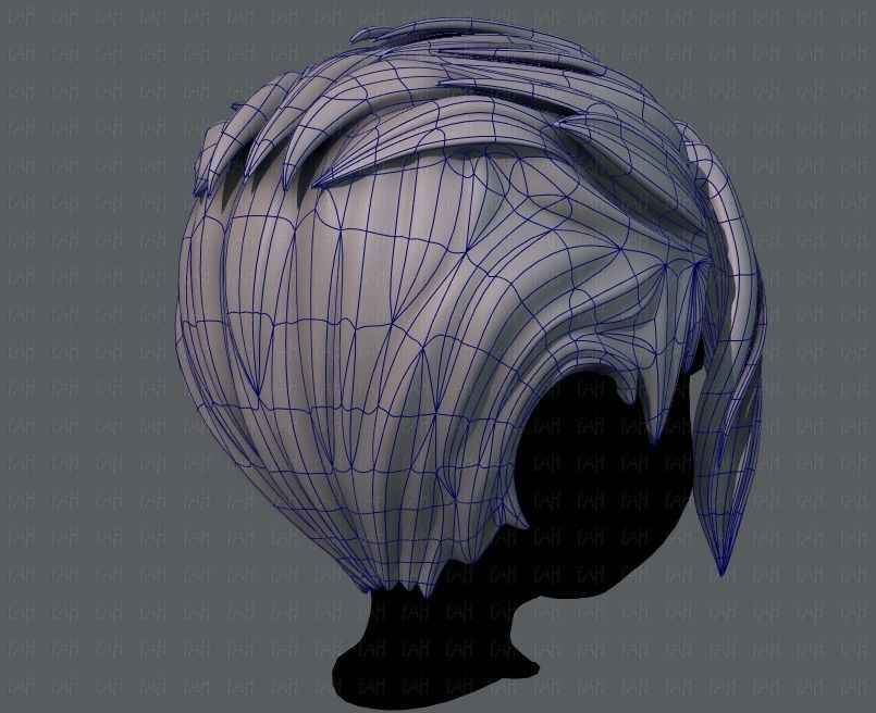3D Hair style for boy V36 Low-poly 3D model_12