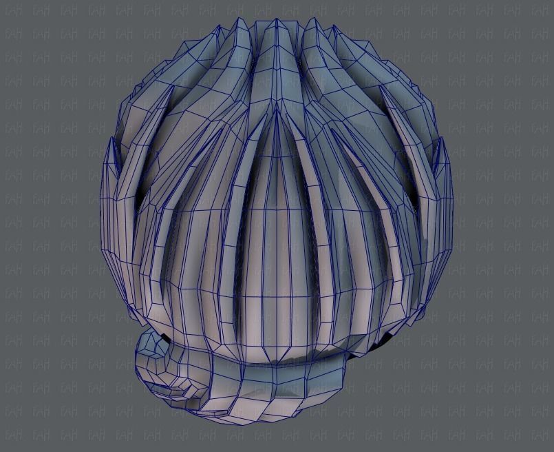 3D Hair style for boy V36 Low-poly 3D model_36