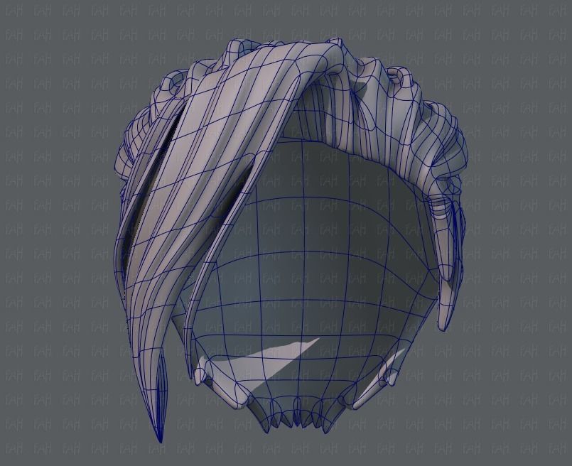 3D Hair style for boy V36 Low-poly 3D model_38