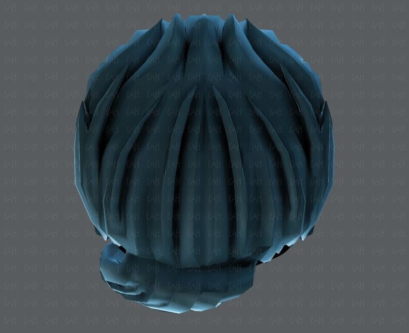3D Hair style for boy V36 Low-poly 3D model_35