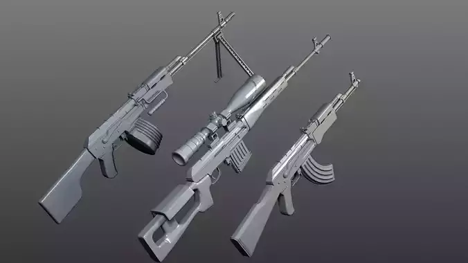 Kalashnikov collection two rifles