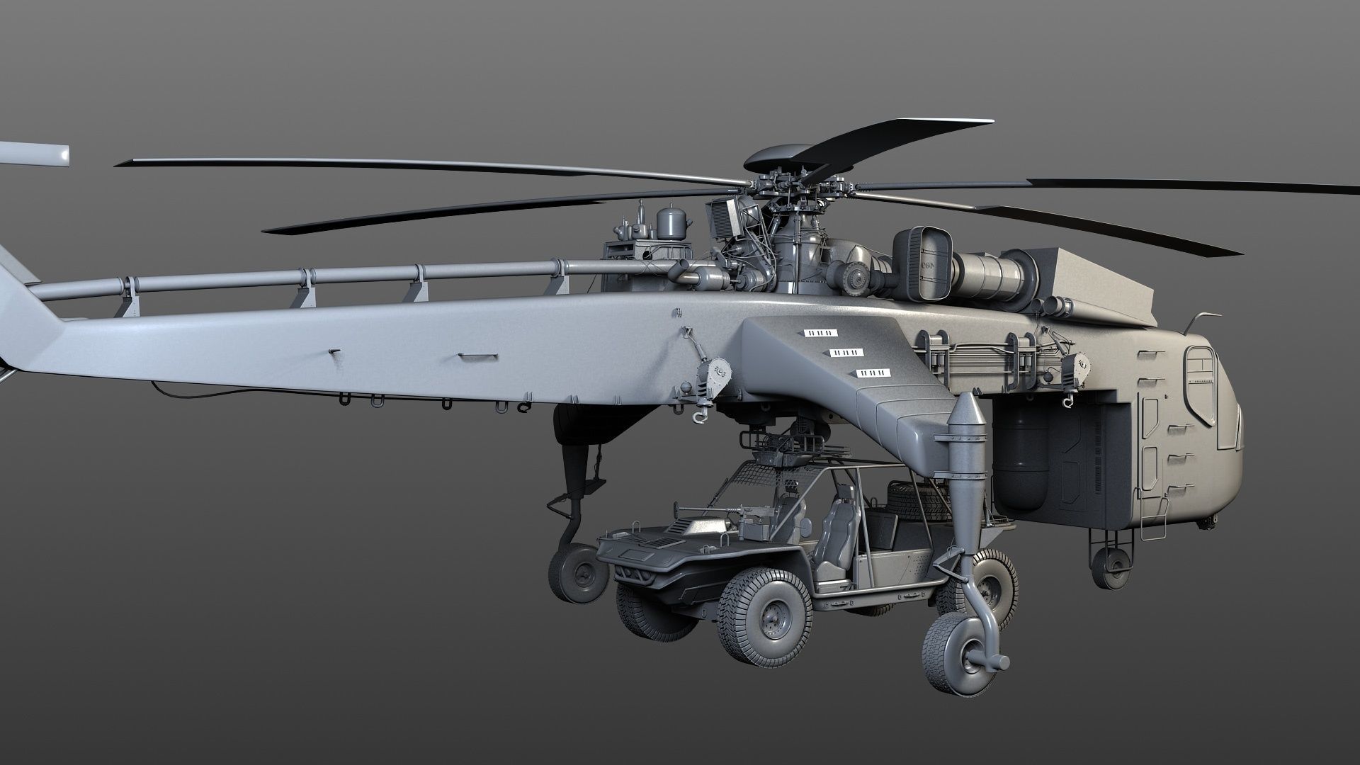 Pick up Helicopter  3D model_2