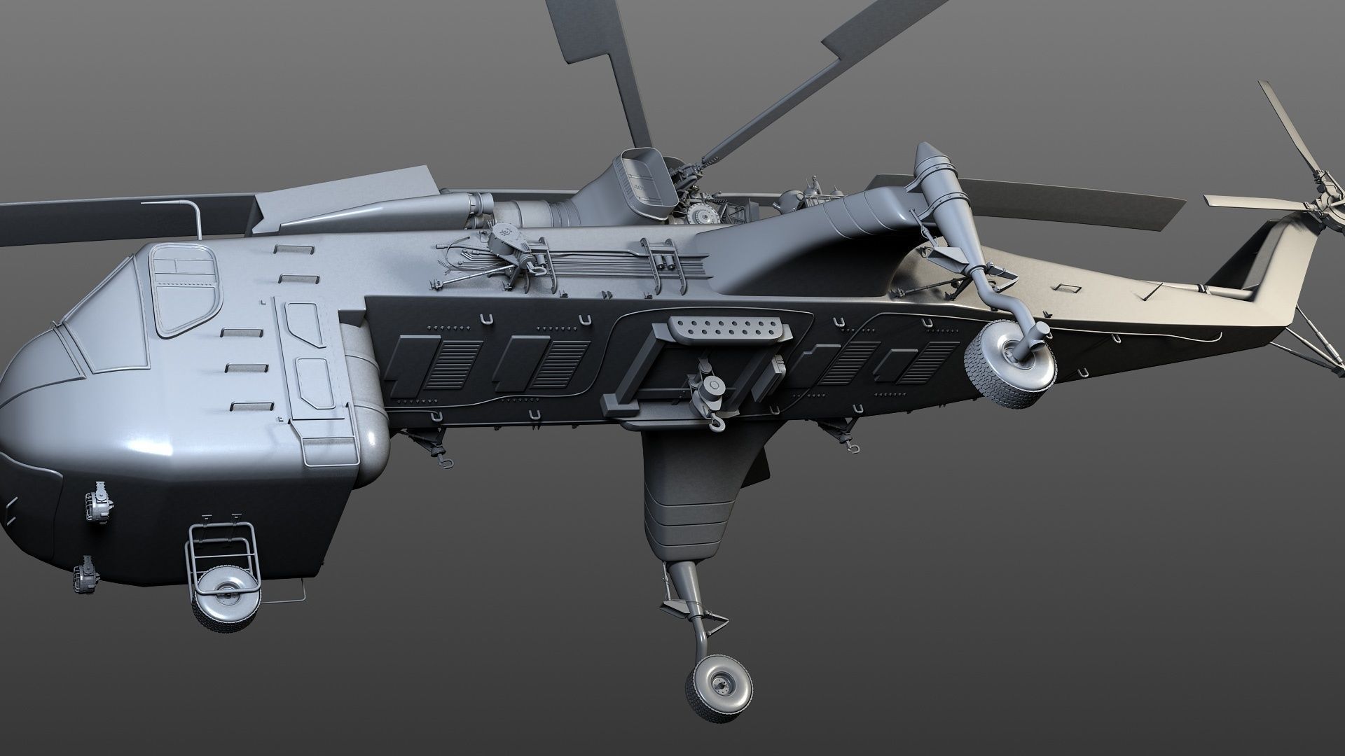 Pick up Helicopter  3D model_9