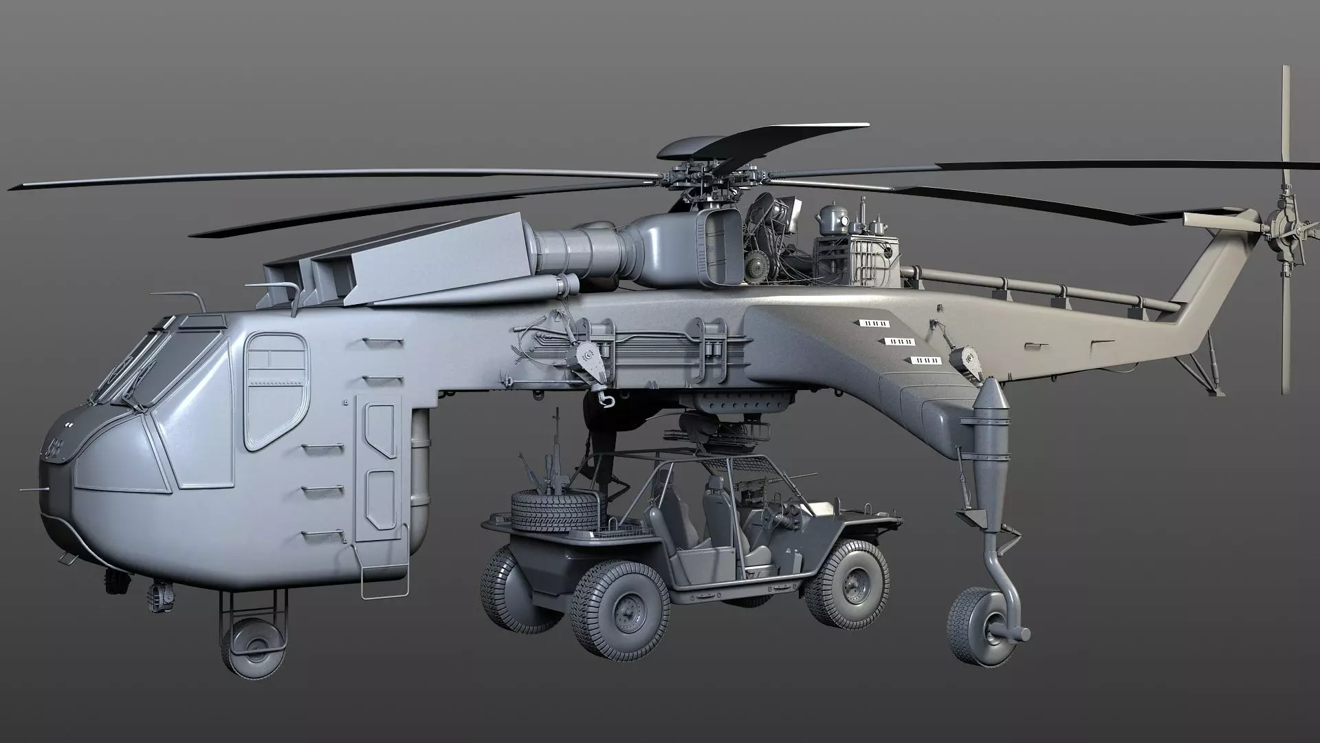 Pick up Helicopter  3D model_0
