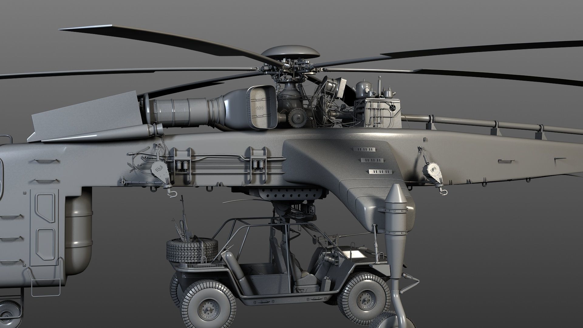 Pick up Helicopter  3D model_5