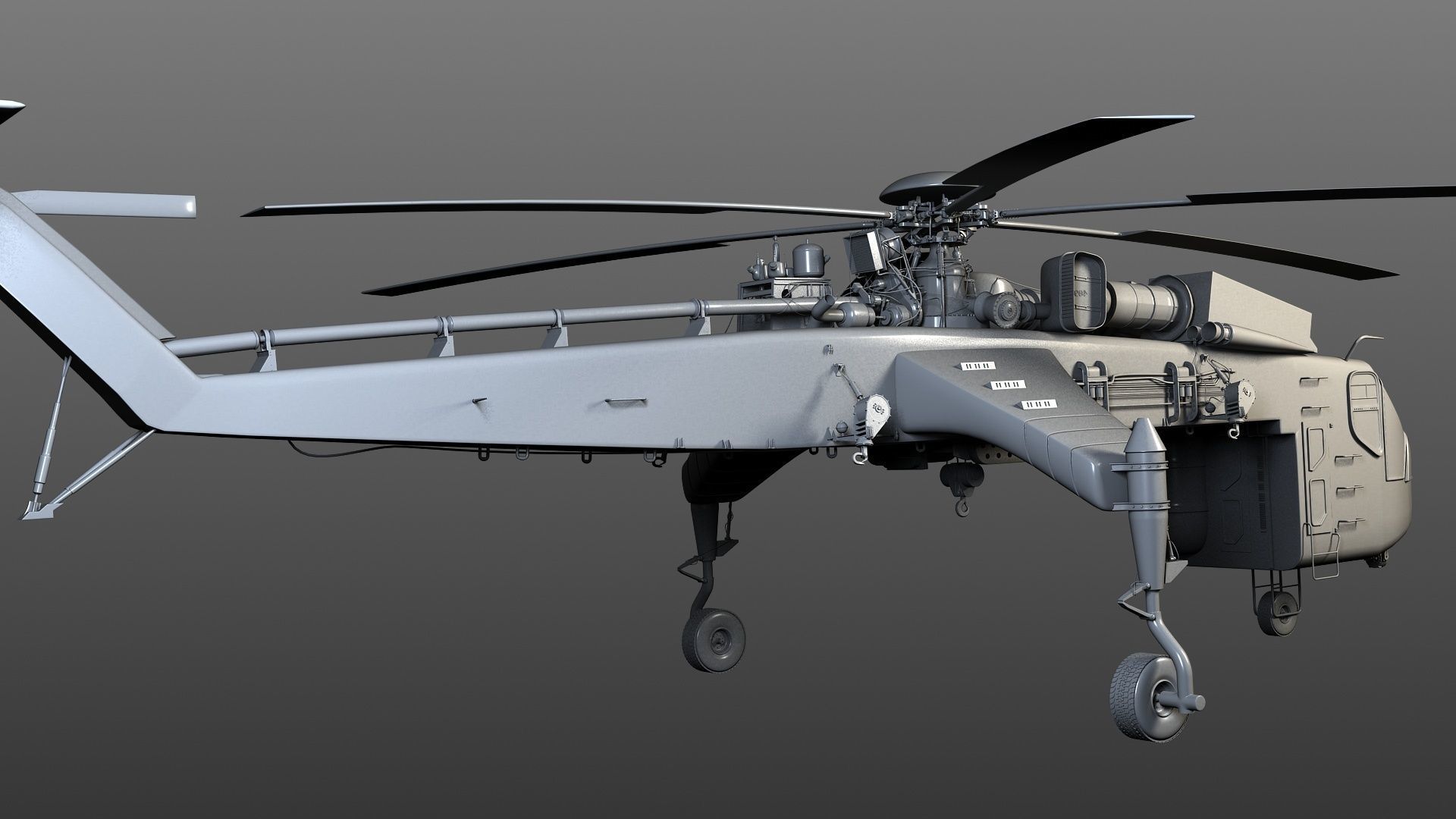 Pick up Helicopter  3D model_7