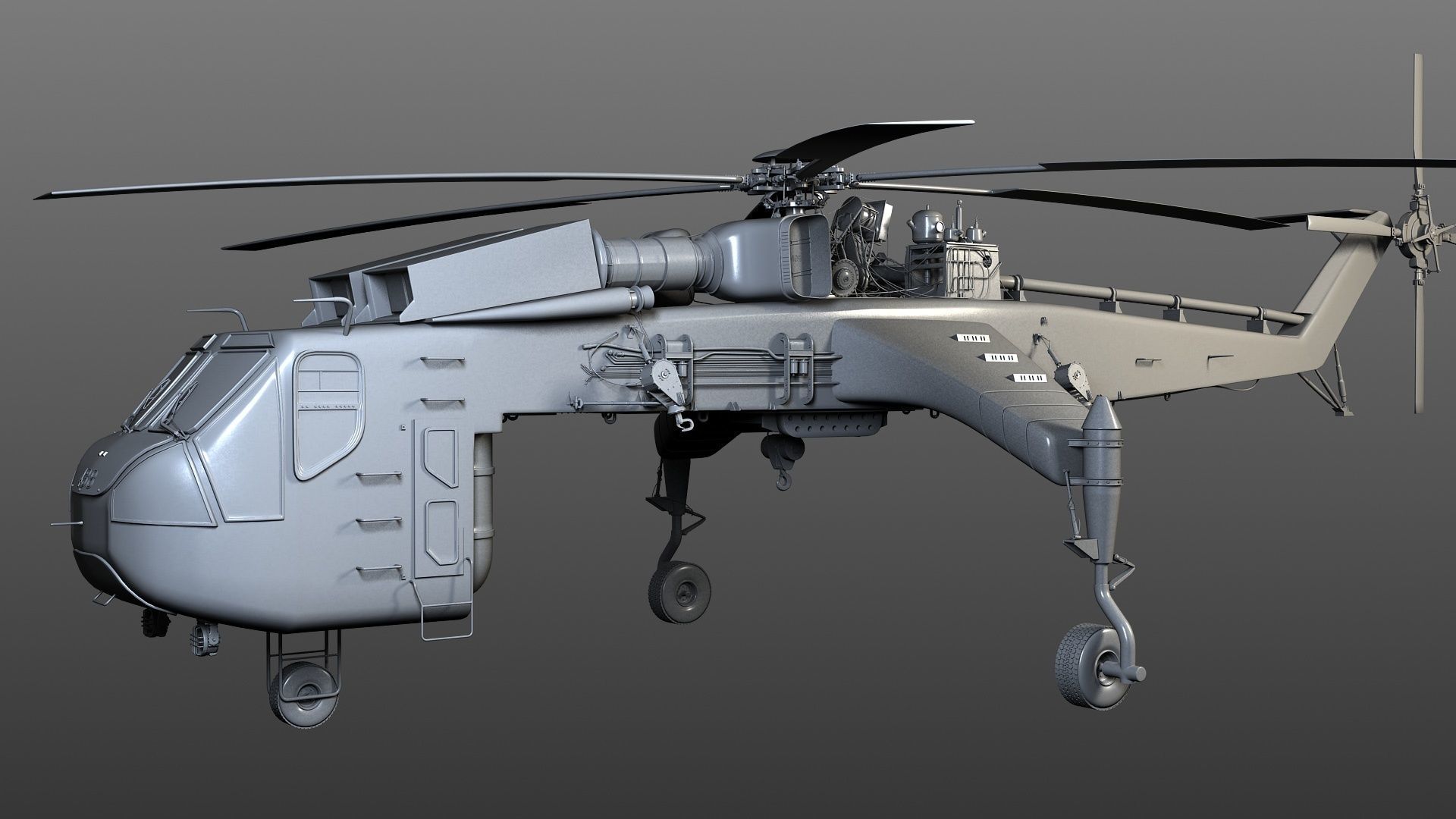 Pick up Helicopter  3D model_6