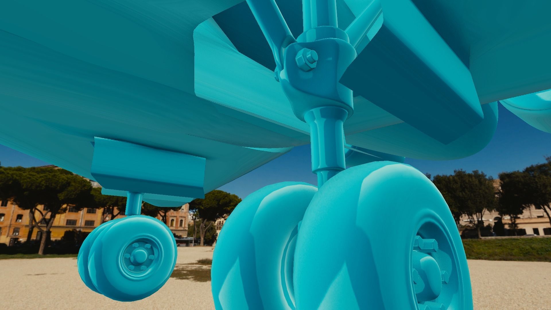 private jet with pbr textures Low-poly 3D model_17