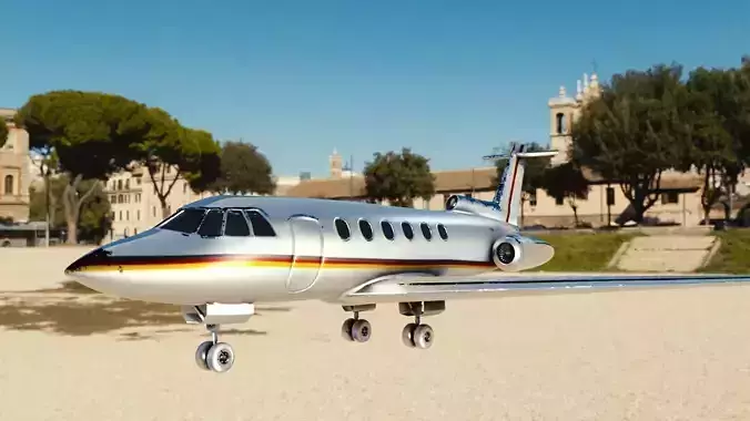 private jet with pbr textures