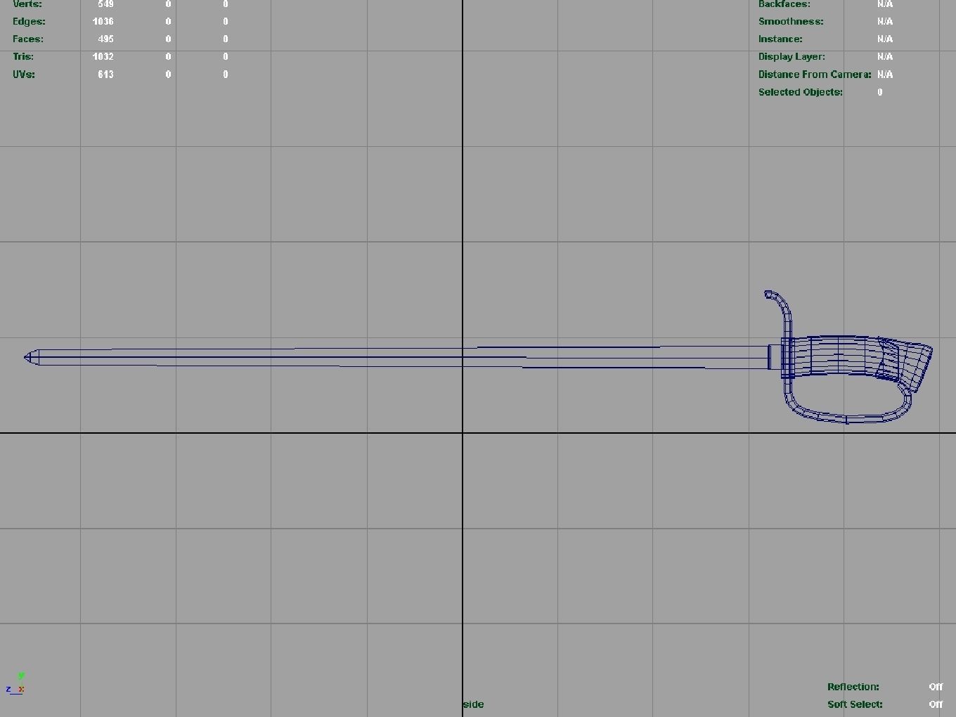 Simple Sword Low-poly 3D model_12