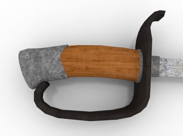 Simple Sword Low-poly 3D model_8