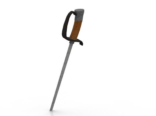 Simple Sword Low-poly 3D model_10