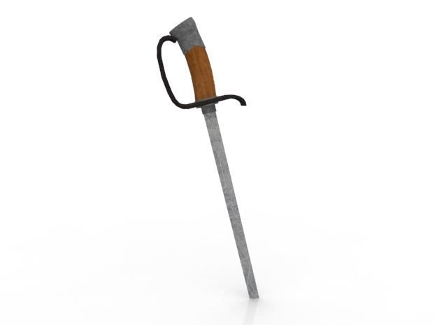 Simple Sword Low-poly 3D model_11