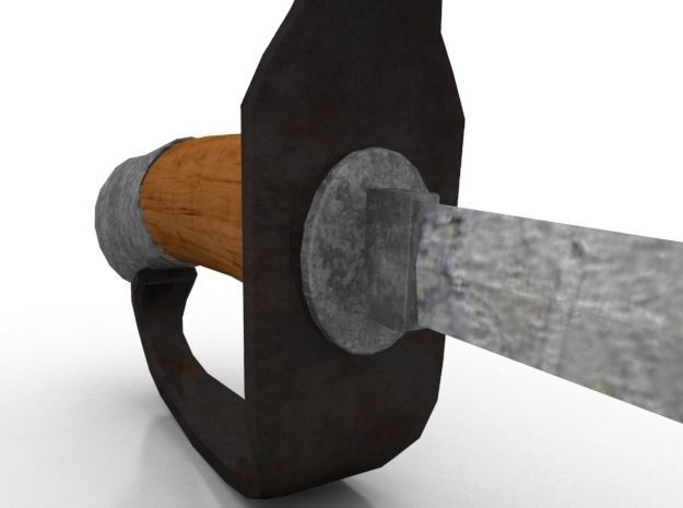 Simple Sword Low-poly 3D model_9